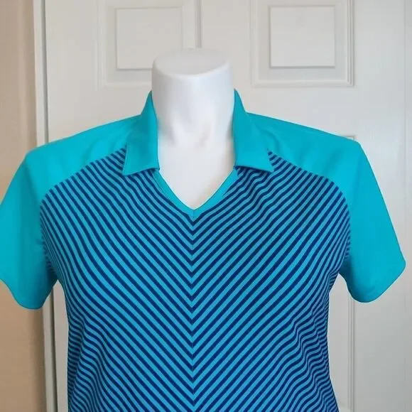 Adidas Climachill striped golf shirt sz XL - Picture 3 of 12